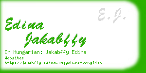 edina jakabffy business card